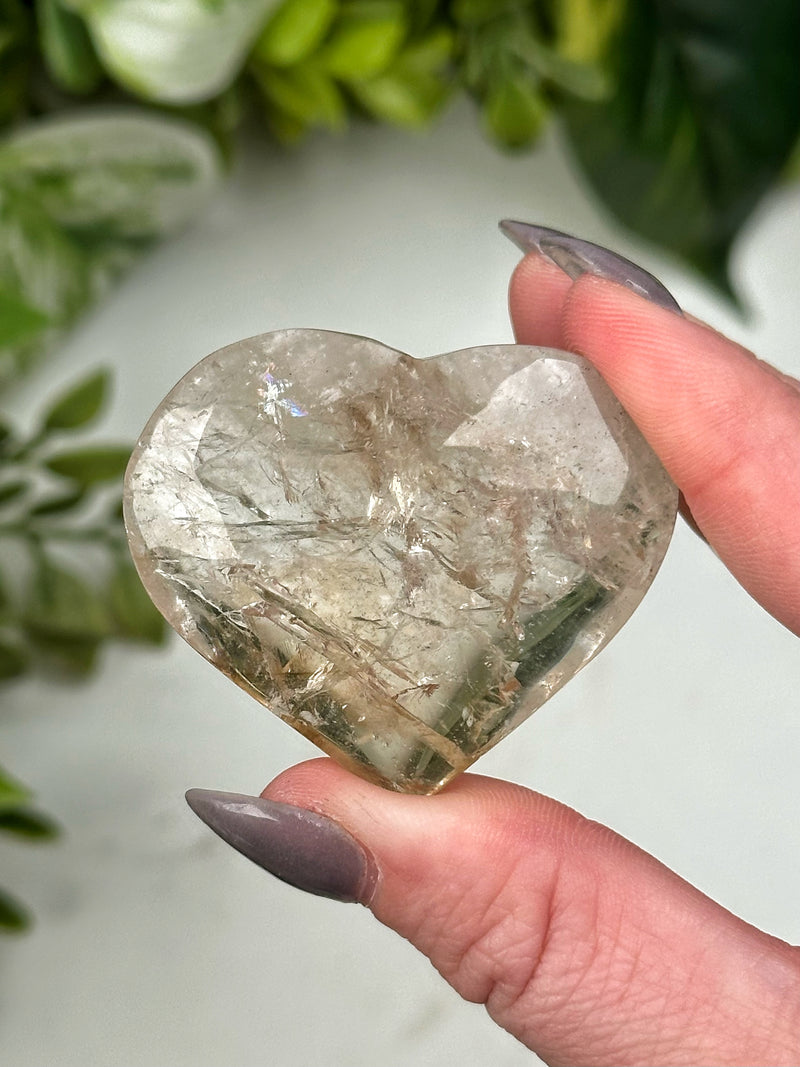 UV Reactive Amethyst Heart - #5