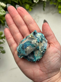 Shattuckite with Quartz - #13