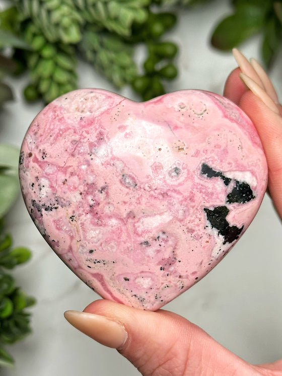 Rhodonite Heart - #6
