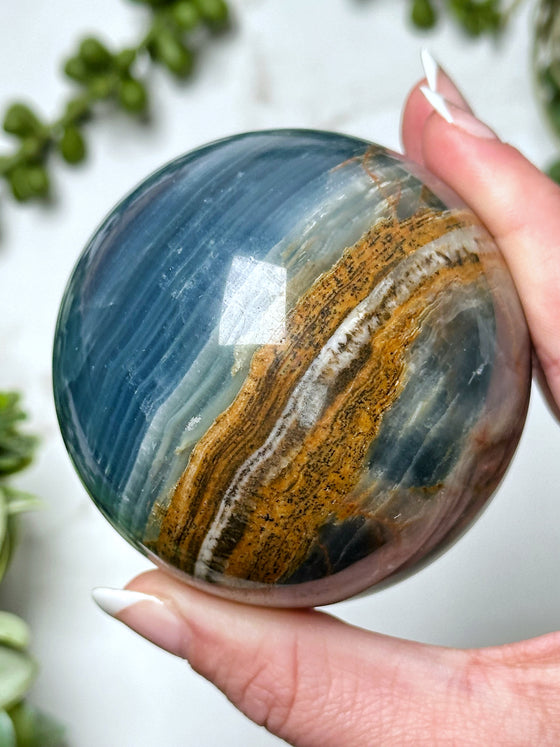 Blue Onyx Sphere - #9
