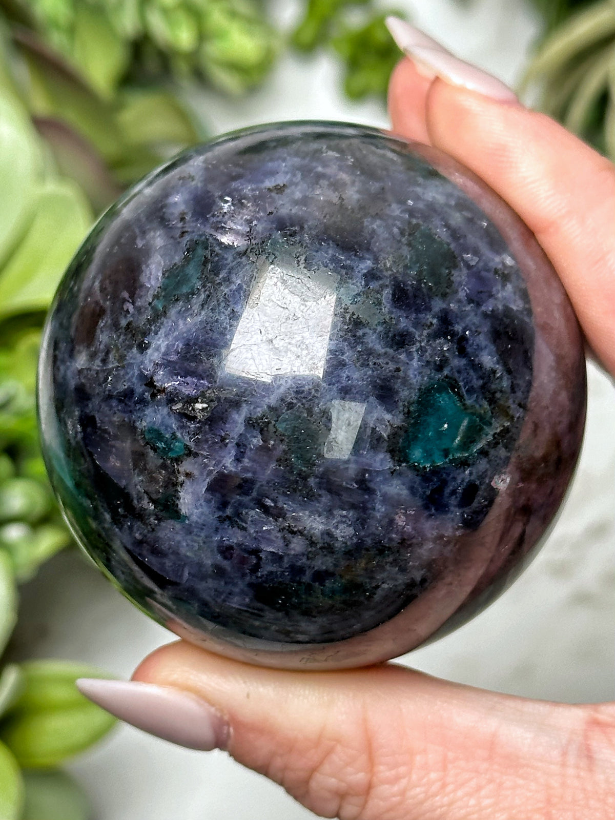 Iolite and Spinel Sphere - #12