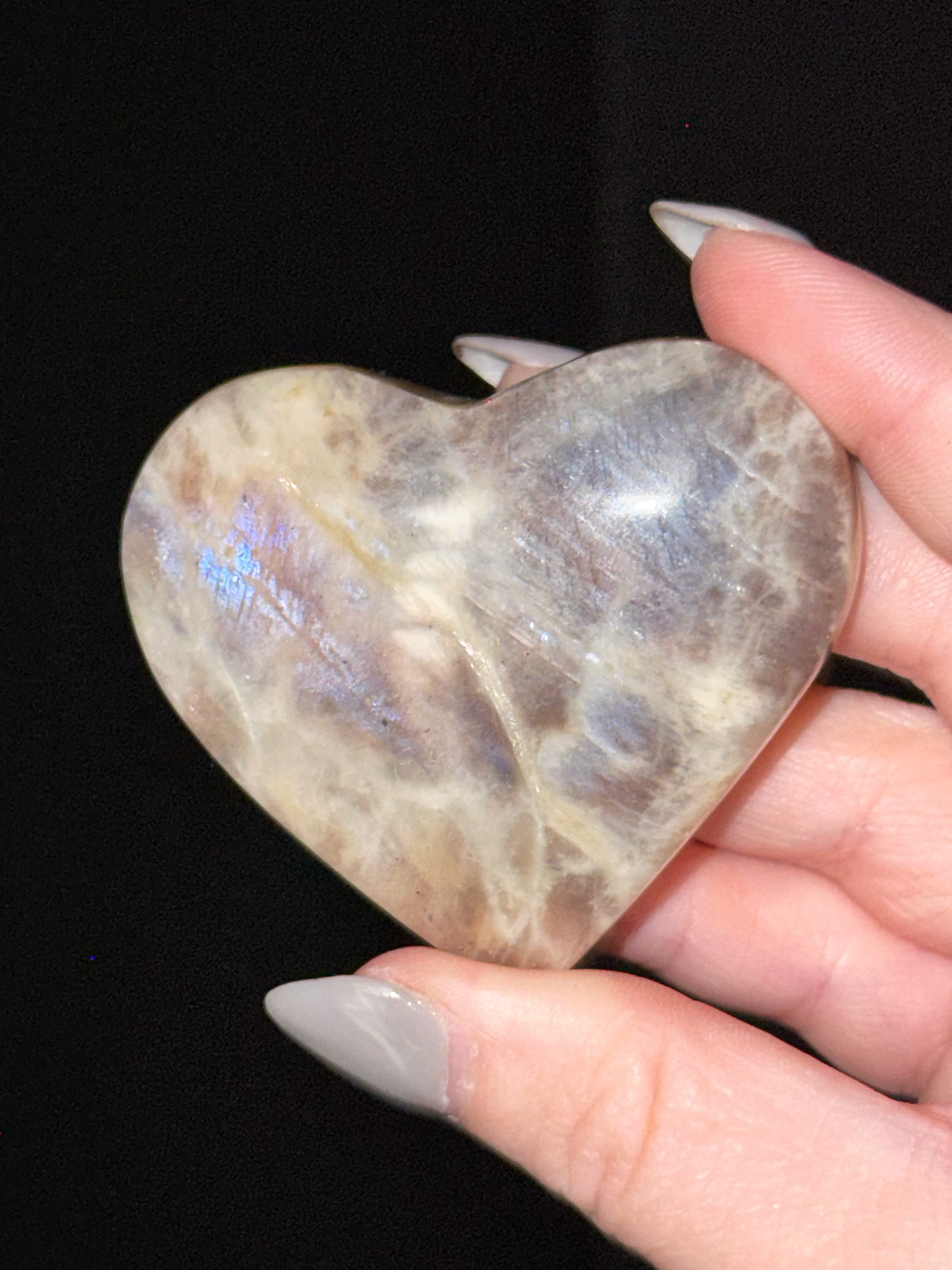 Moonstone with Sunstone Heart - #7