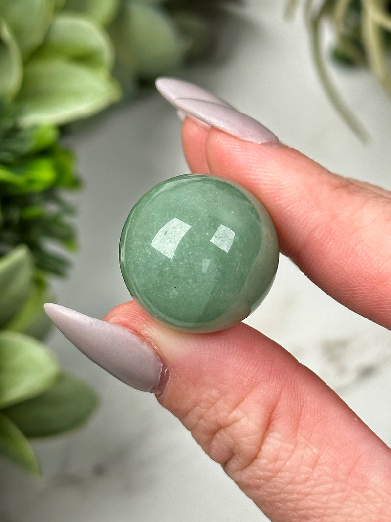 Green Aventurine Mini Spheres - Heart Chakra - No. 37