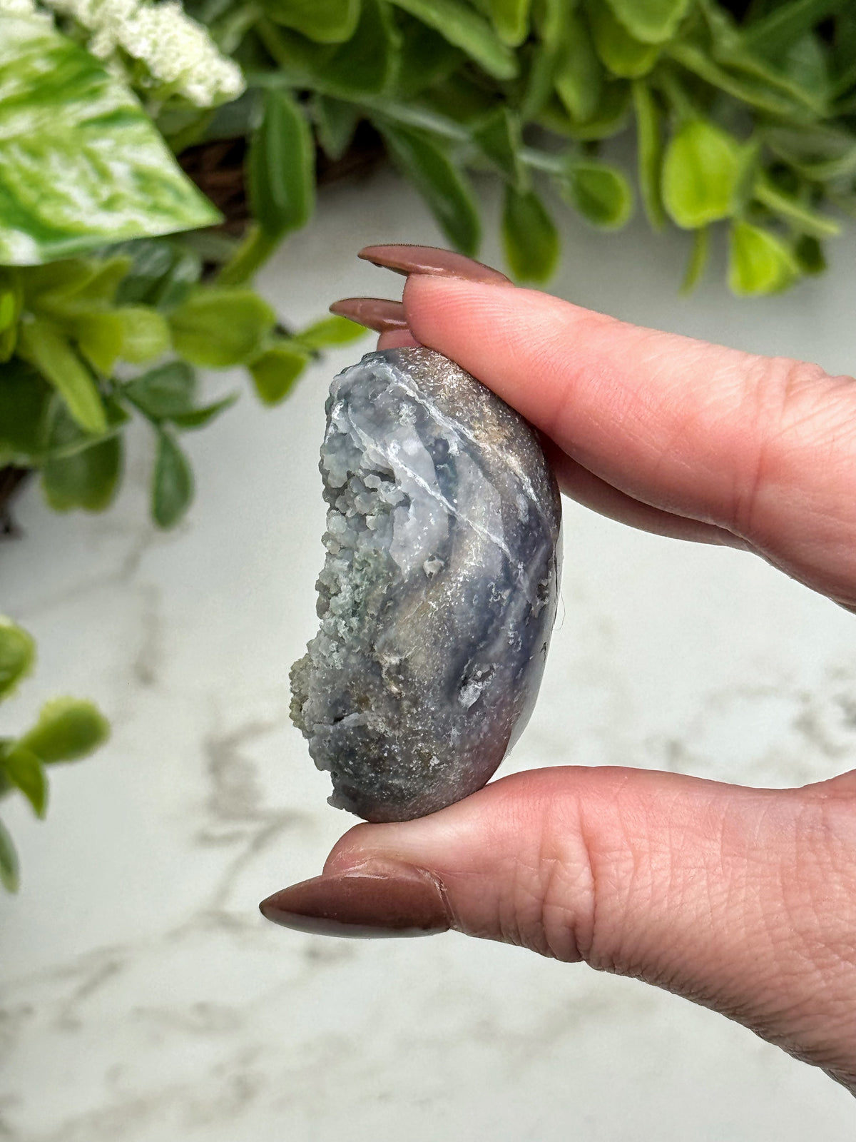Grape Agate Palmstone - #16