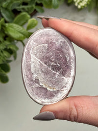 Gem Lepidolite Palmstone - #9