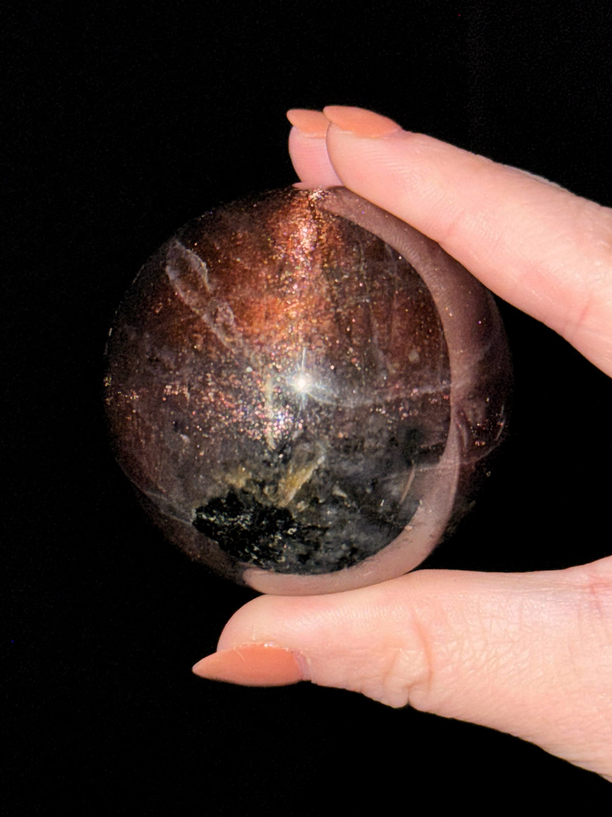 Iolite with Sunstone Sphere - #7