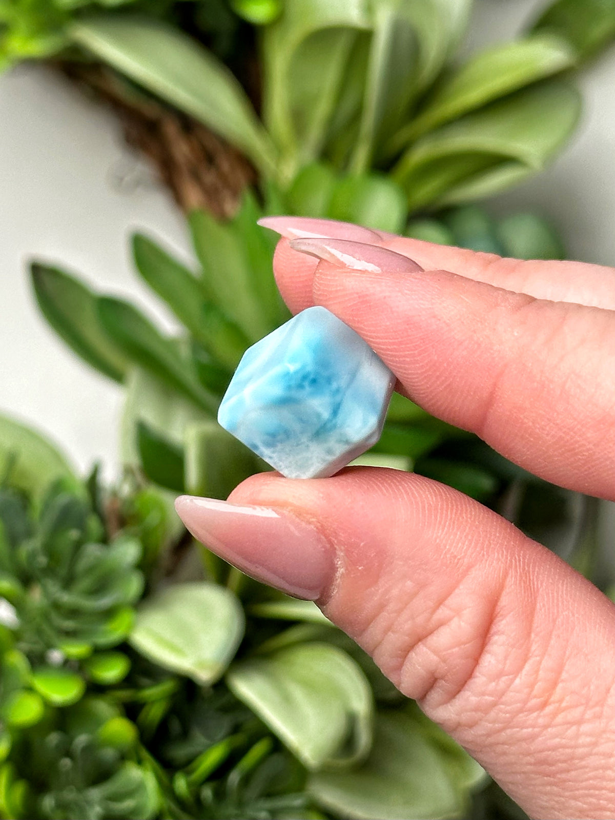 Mini Larimar Cube - #19