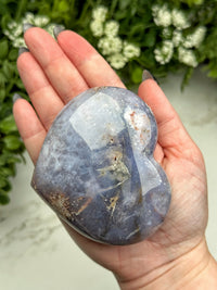Purple Chalcedony Heart - #13