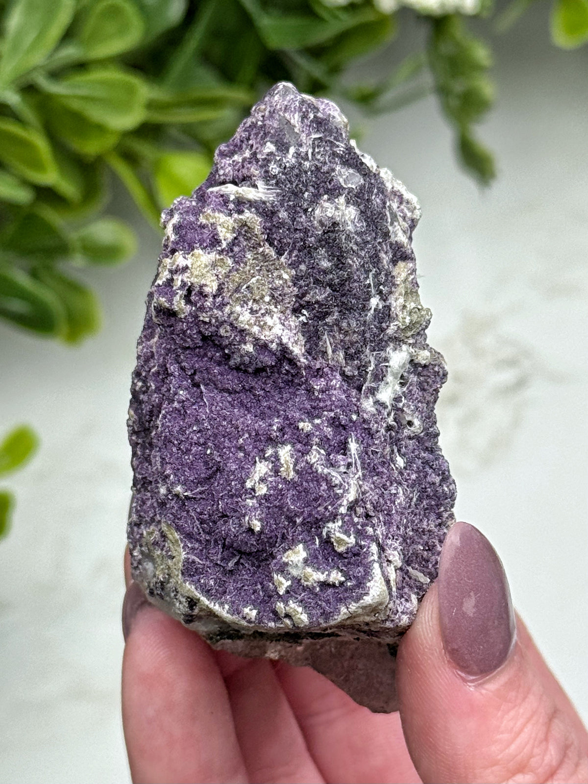 Purple Fluorite on Quartz - #10