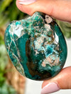 Blue Opalized Petrified Wood Palmstone - #2