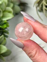 Rose Quartz Mini Spheres - Heart Chakra - No. 31