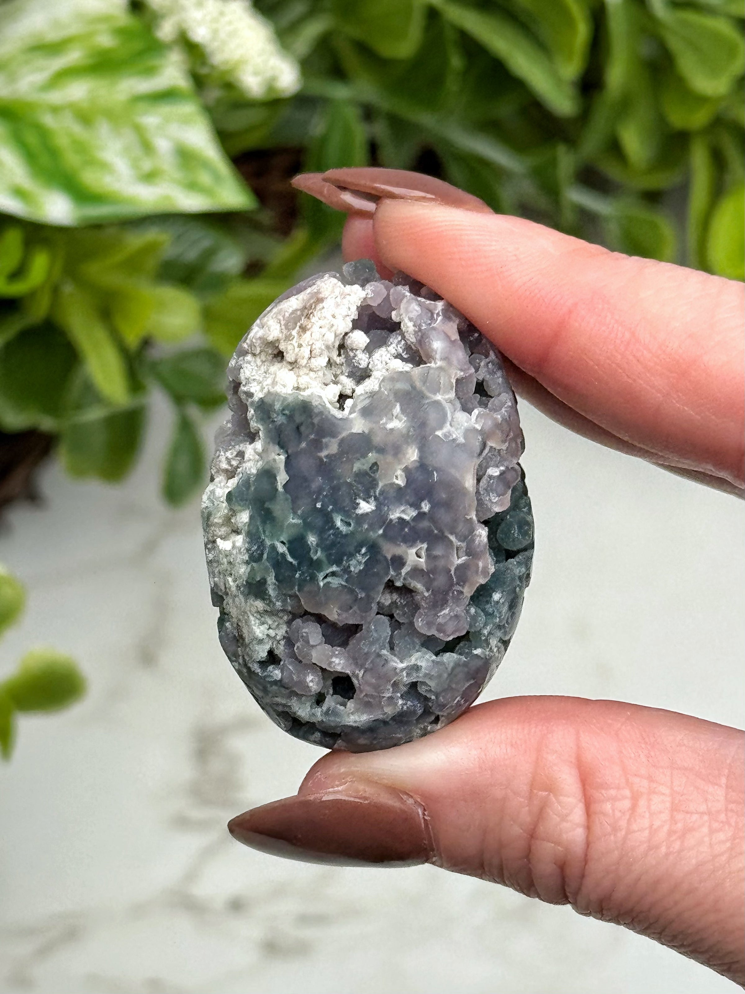 Grape Agate Palmstone - #18