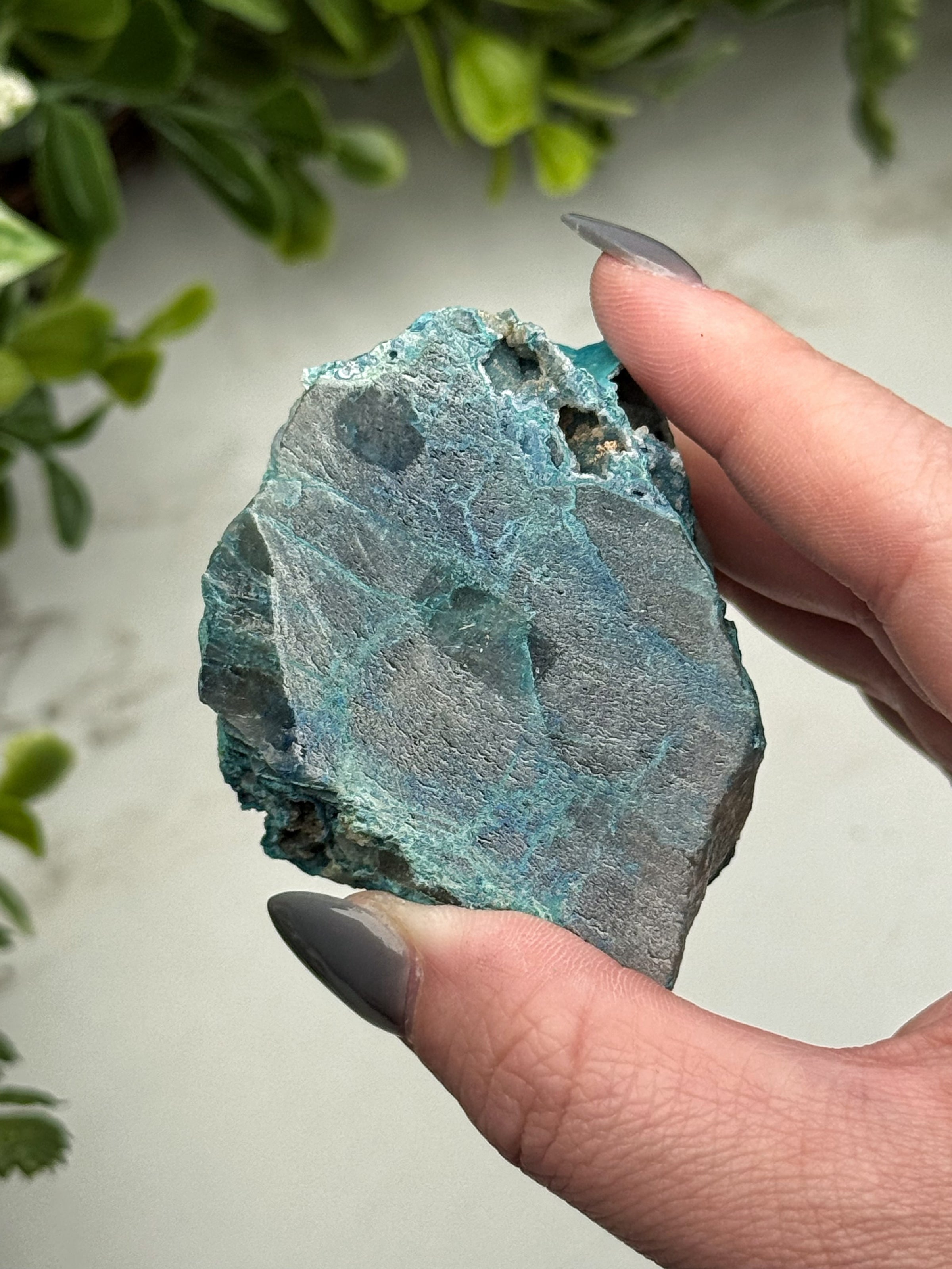 Shattuckite with Quartz - #13