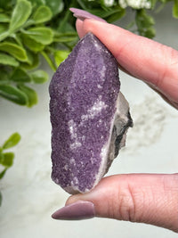 Purple Fluorite on Quartz - #12
