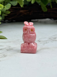 Rhodochrosite Owl - #2