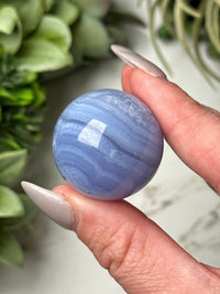 Blue Lace Agate Sphere - #12