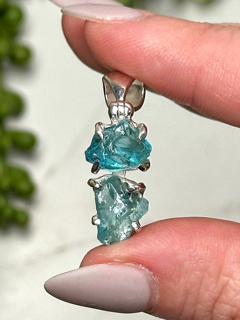Blue Apatite Pendant - #1