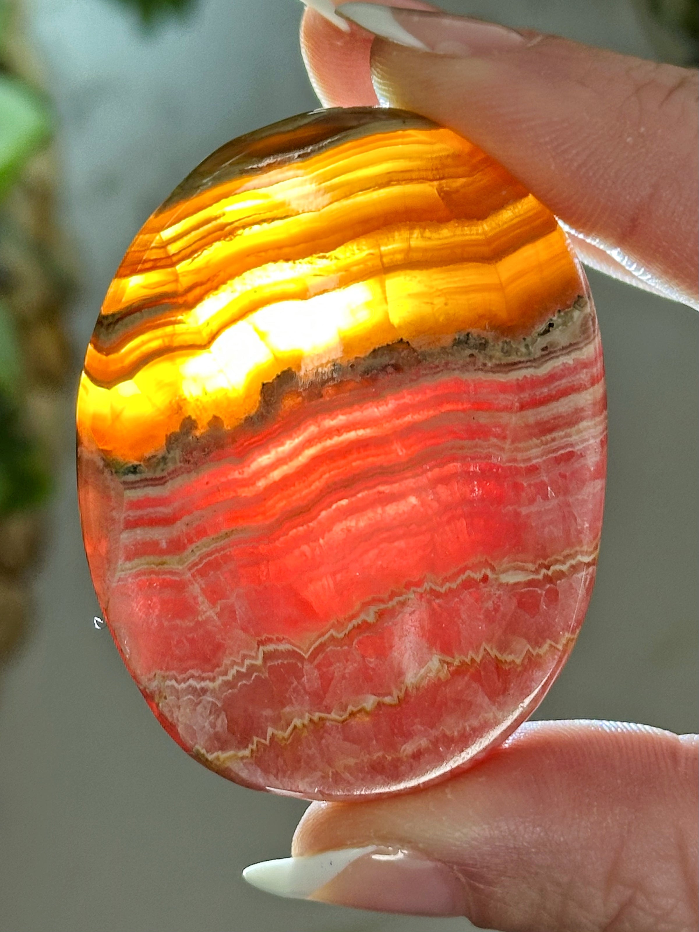 Rhodochrosite Worry Stone #2 – lovingthyselfrocks - Main Image