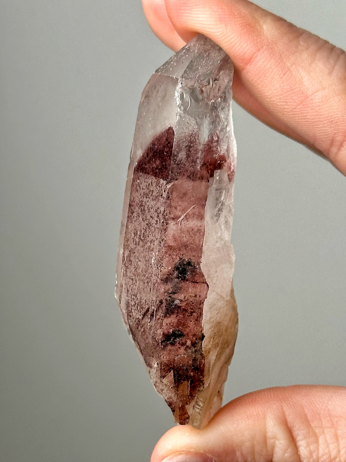 Raw Hematite in Quartz - #13