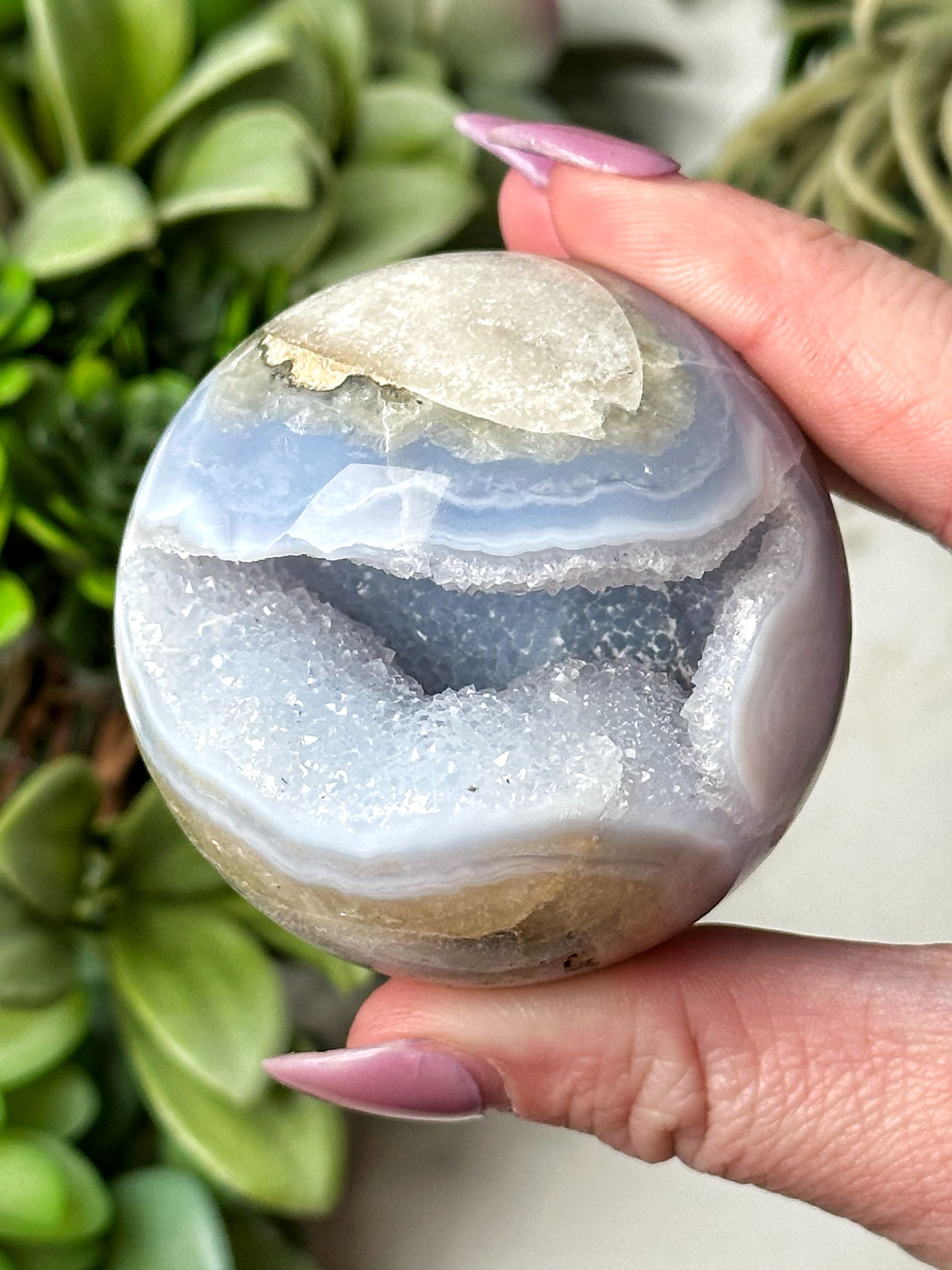 Druzy Blue Lace Agate Sphere - #6