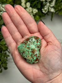 Green Smithsonite Heart - #12