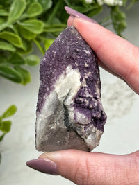 Purple Fluorite on Quartz - #12