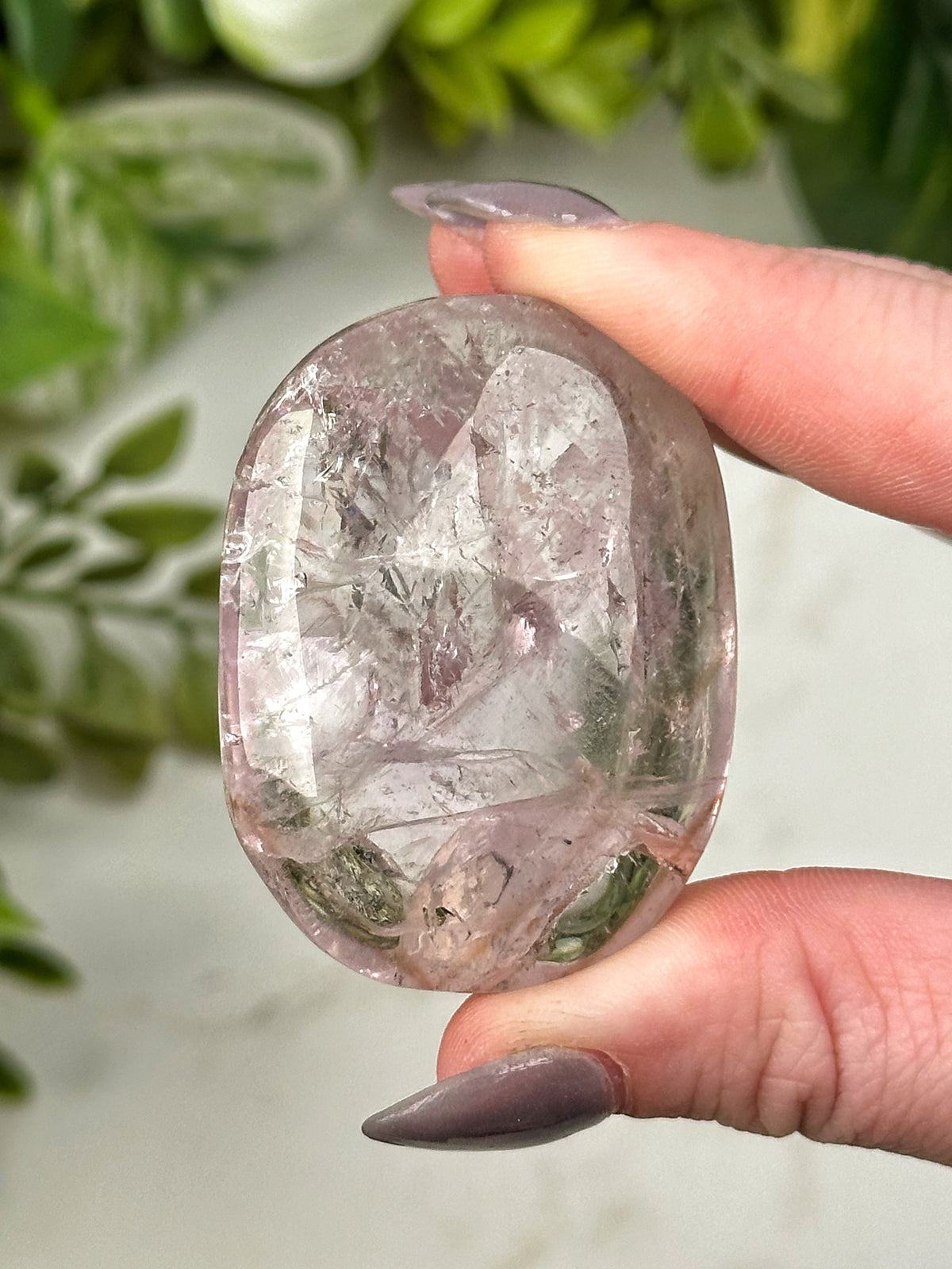 UV Reactive Amethyst Palmstone - #3