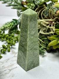 Green Grossular Garnet Tower - #2