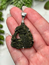 Raw Epidote in Quartz Pendant - #1