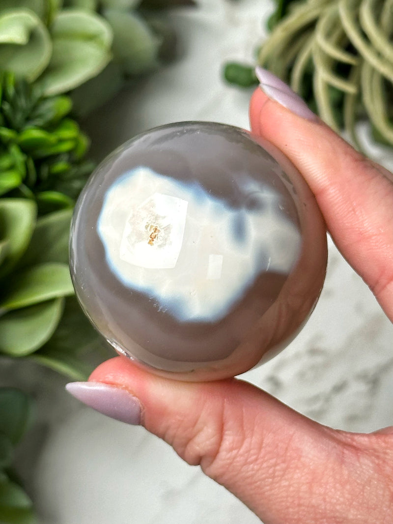 Orca Agate Sphere - #19