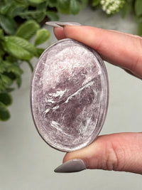 Gem Lepidolite Palmstone - #9