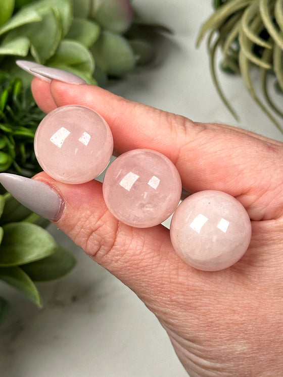 Rose Quartz Mini Spheres - No. 31