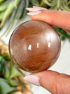 Peach Moonstone with Sunstone Sphere - #1