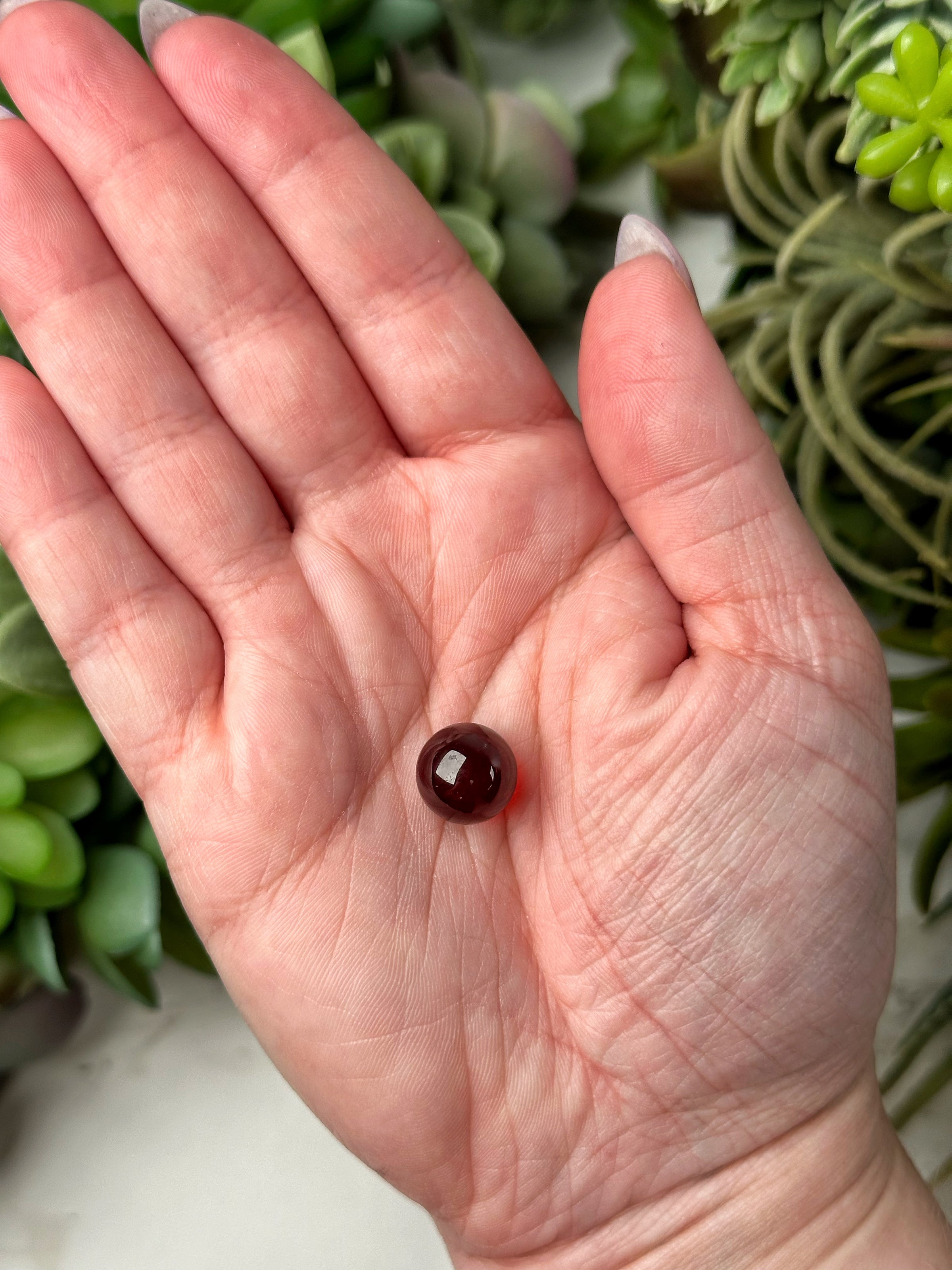 High Quality Hessonite Mini Garnet Sphere - #10