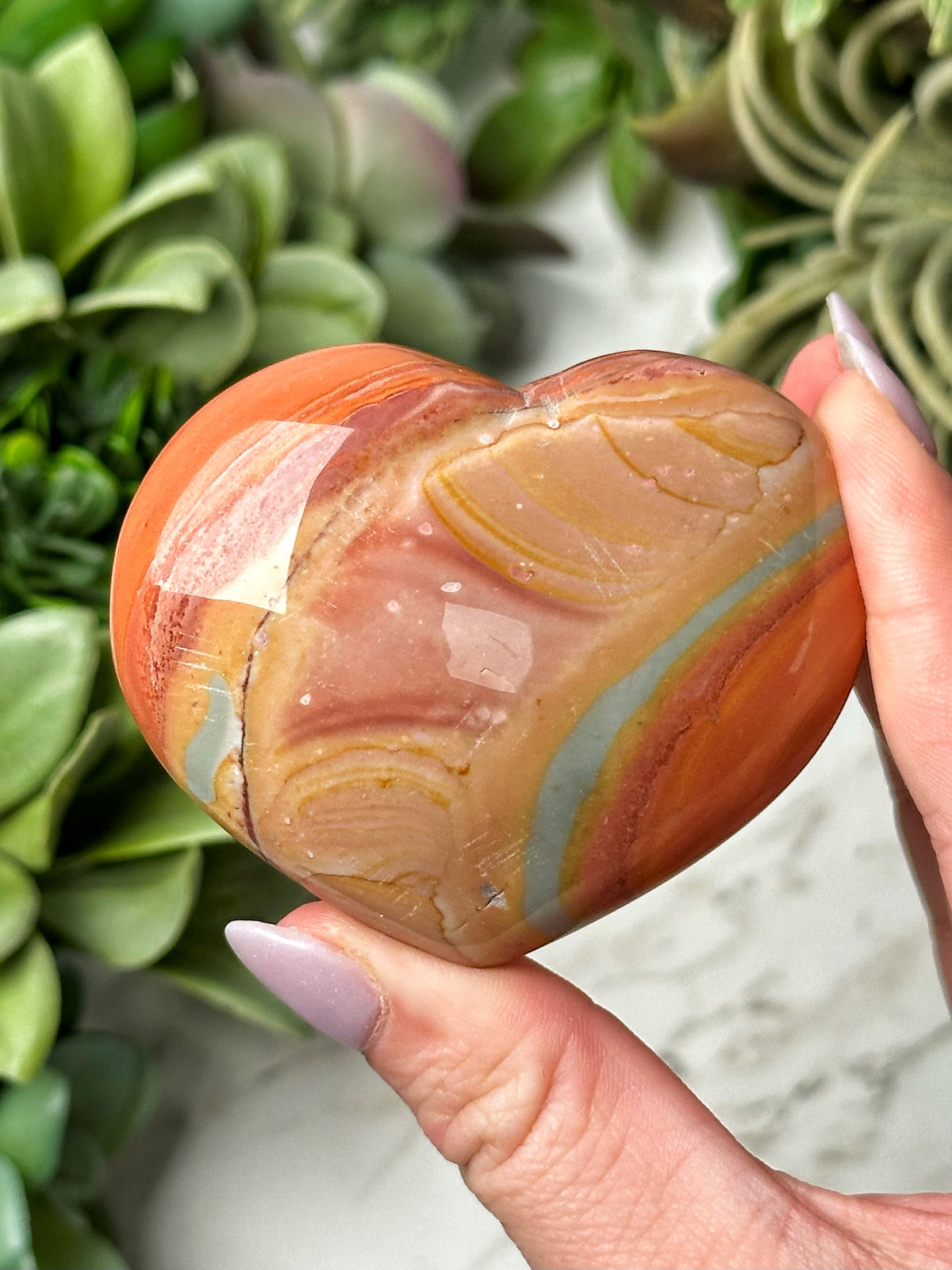 Polychrome Jasper Heart - #12