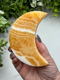 Orange Calcite Moon - #11