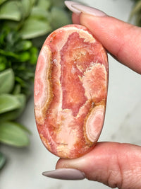 Rhodochrosite Worry Stone - #13