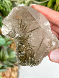 Raw Epidote in Quartz - #1