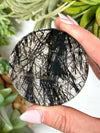 Black Rutilated Quartz Disc - #1