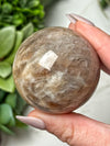 Moonstone with Sunstone Sphere - #8