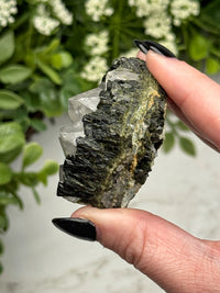 Raw Epidote in Quartz - #12