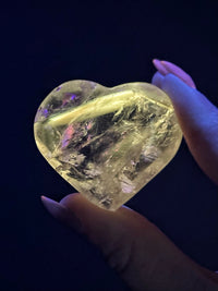 UV Reactive Amethyst Heart - #4