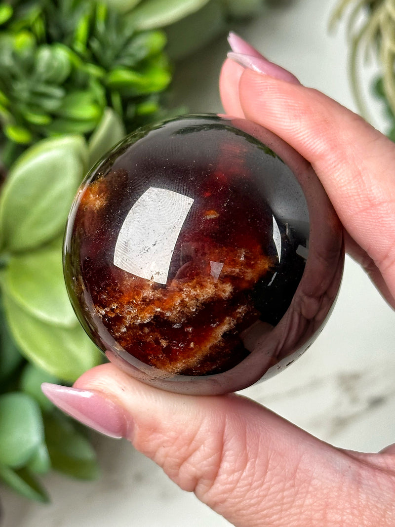 High Quality Hessonite Garnet Sphere - #1