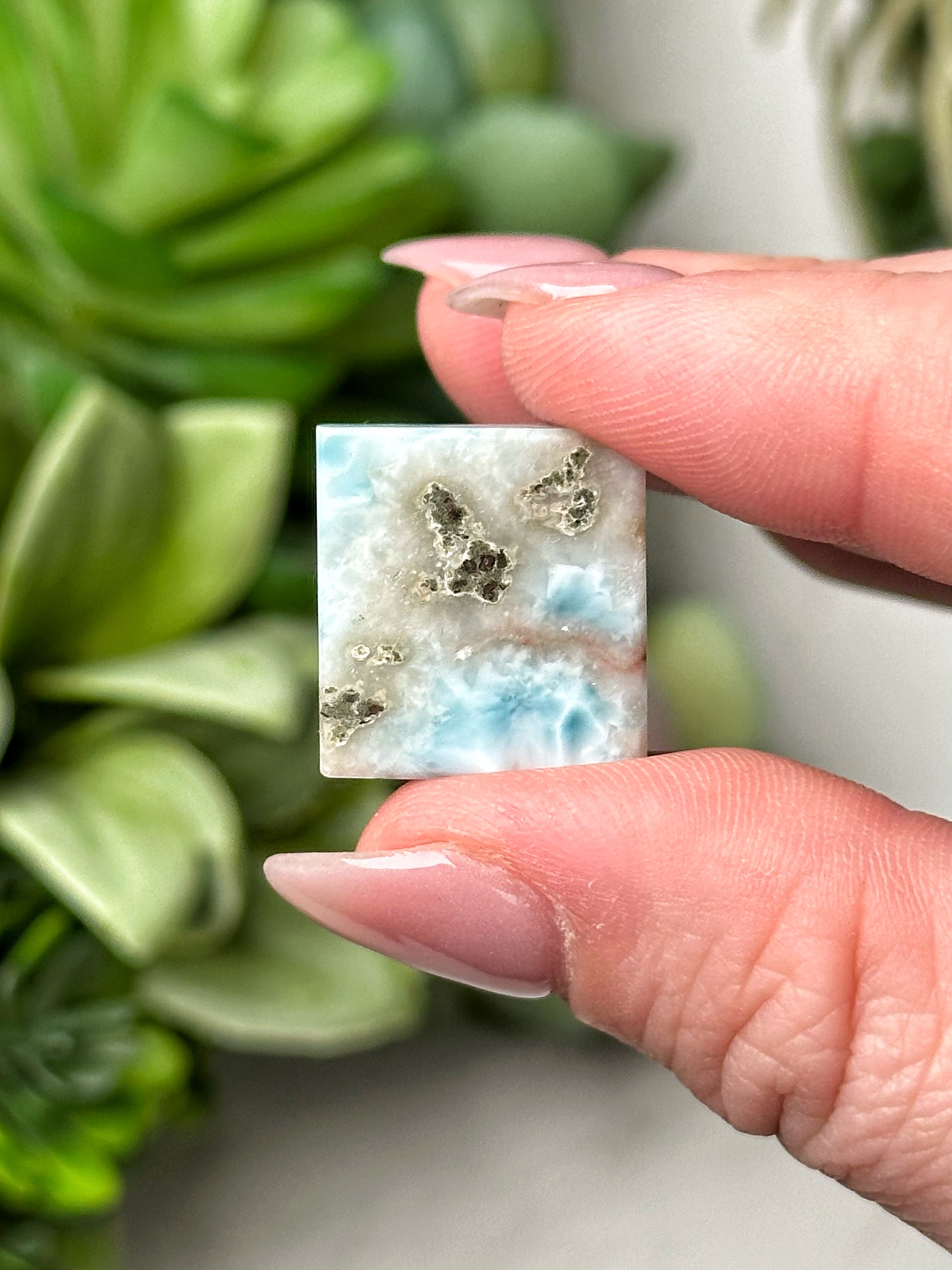 Mini Larimar Pyramid - #9