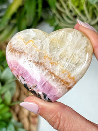 Pink Aragonite Heart - #2