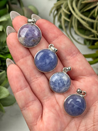 Hackmanite Pendants - Heart, Throat, Third-Eye & Crown Chakra - No. 54