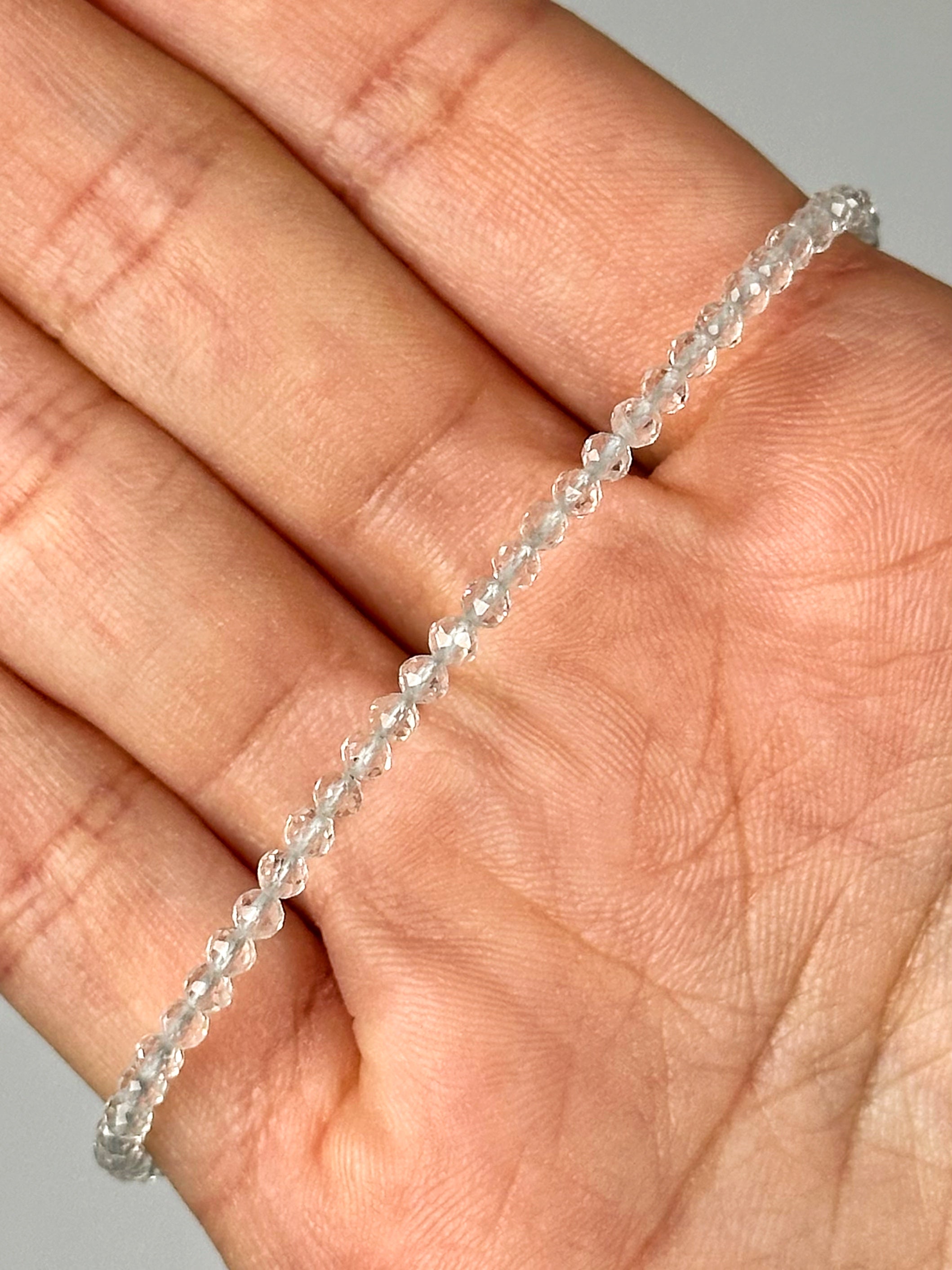 Faceted White Topaz Bracelet - #1