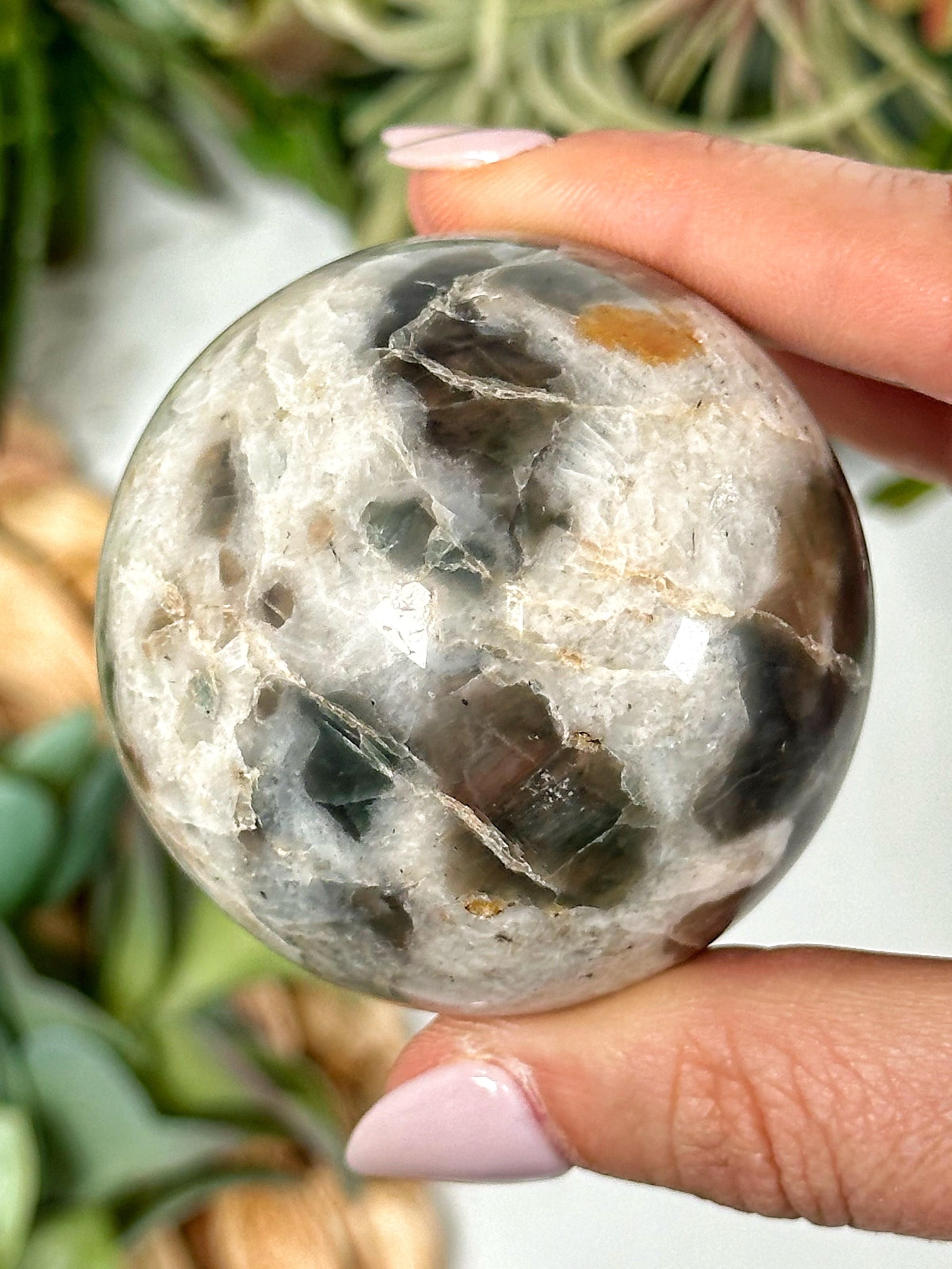 Flashy Polarity Moonstone Sphere - #3