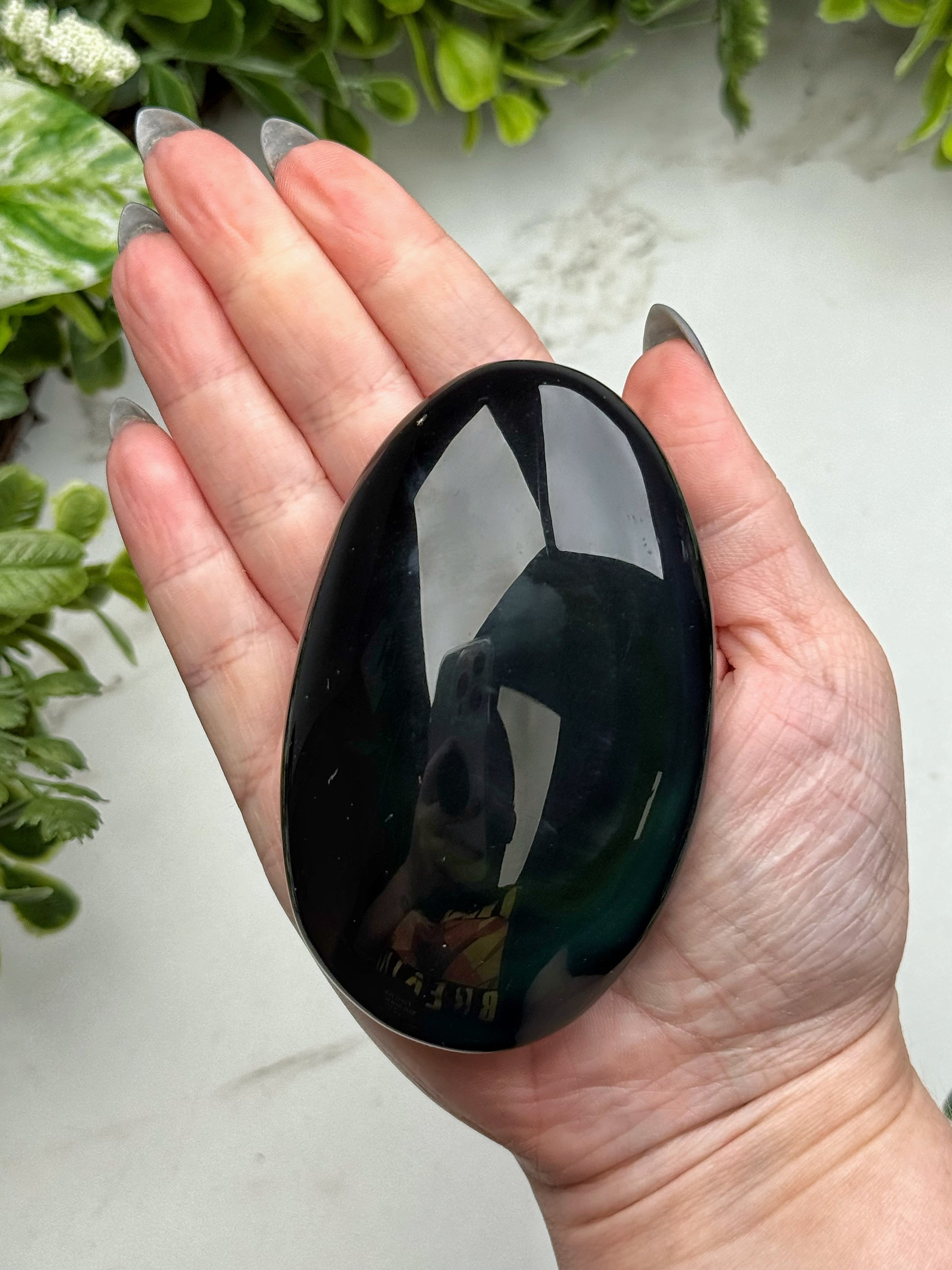 Rainbow Obsidian Palmstone - #3
