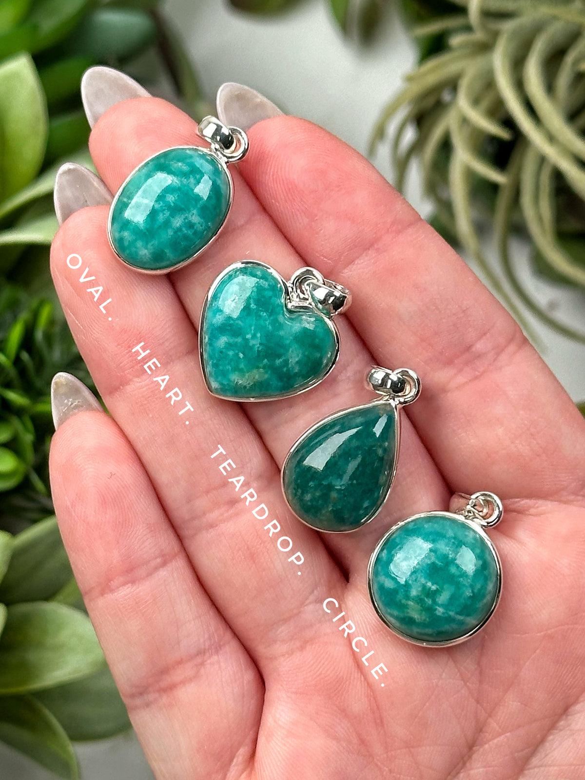 Amazonite Pendants - Heart & Throat Chakra - No. 47